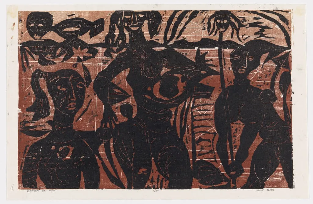 Untitled, by David Black, ink, 1954