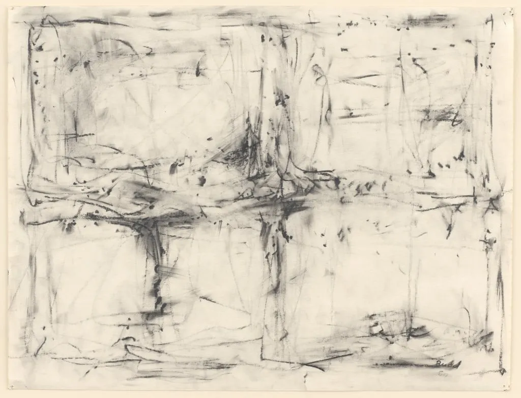 Untitled, by David Budd, graphite, 1960