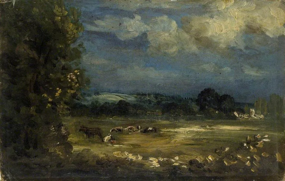 Britford Vale: Water Meadows, by David Charles Read, unspecified, 1835