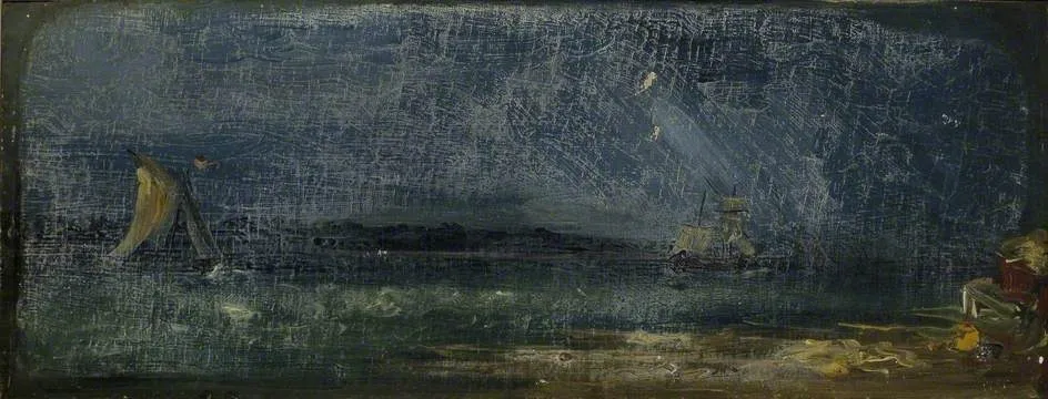 Southampton Water, by David Charles Read, oil, 1830