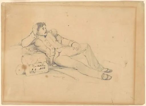 Relaxing Soldier, by David Claypoole Johnston