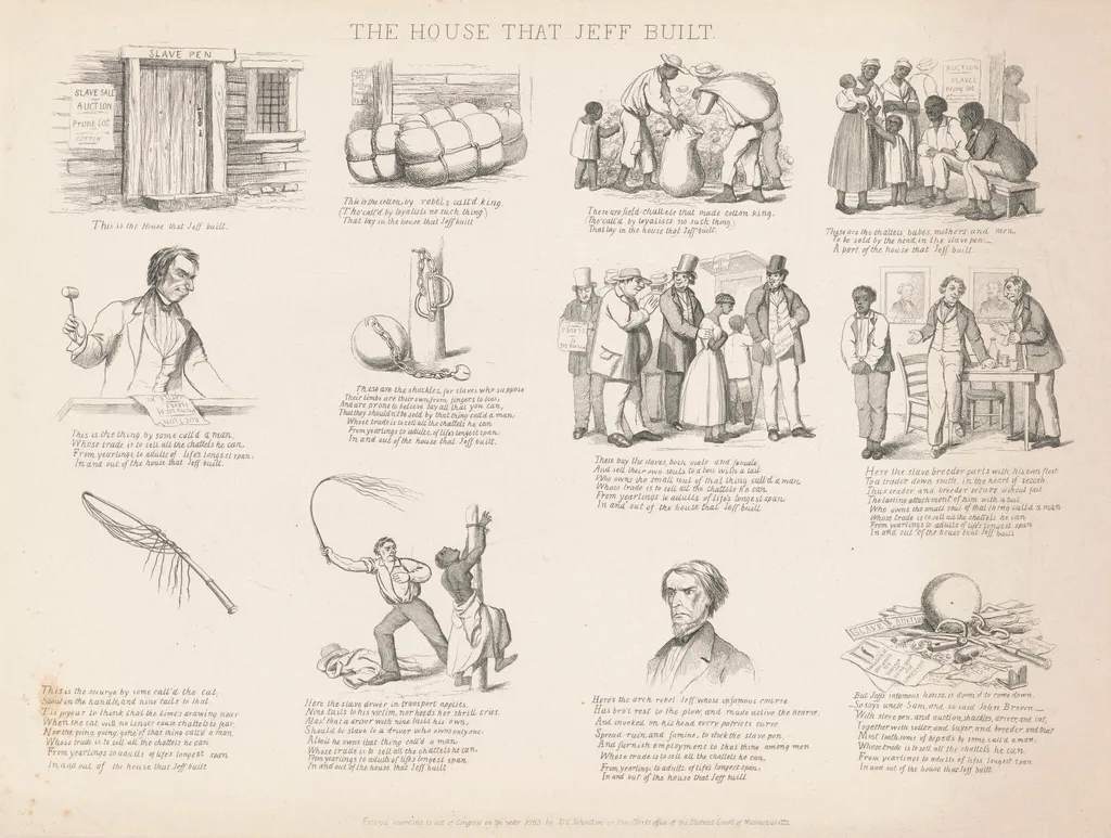 The House that Jeff Built, by David Claypoole Johnston, ink, 1863