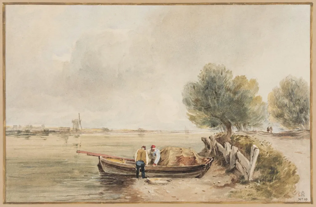 Battersea Fields form Millbank, by David Cox, watercolor, 1850