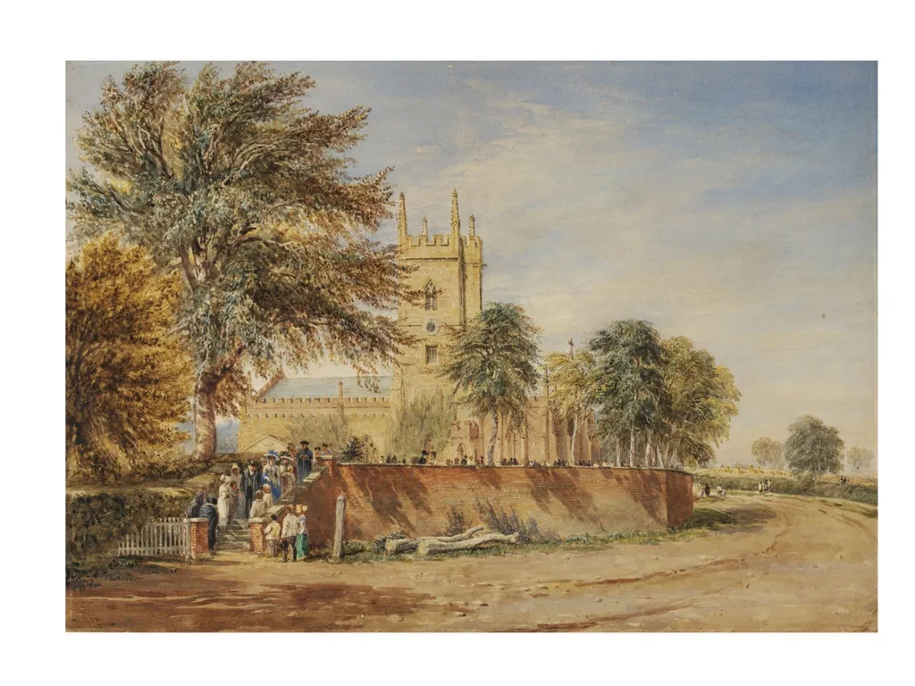 Handsworth Old Church, by David Cox, watercolor, 1828