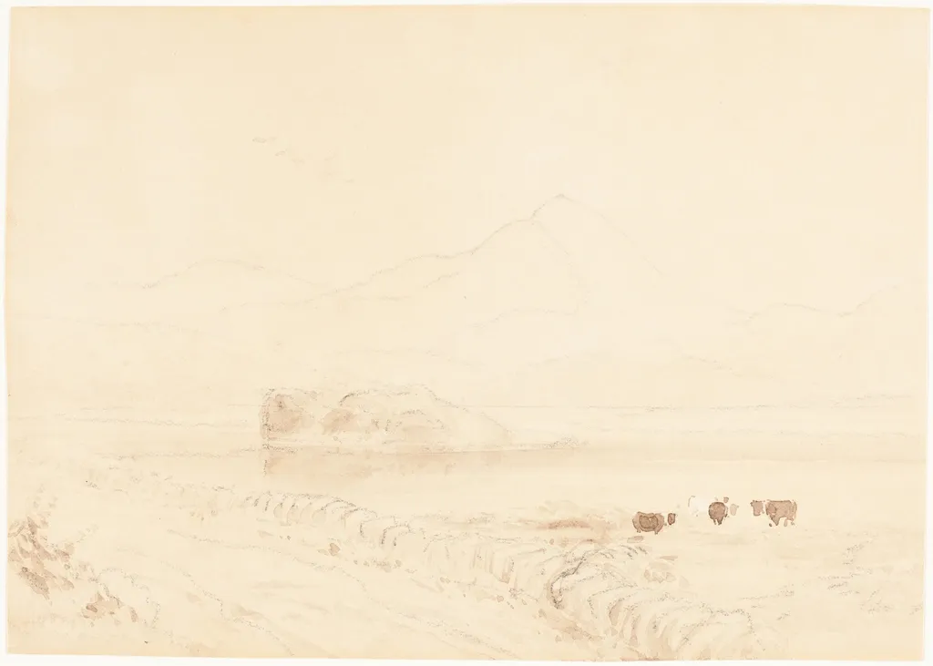 Llanberis, by David Cox, chalk, 1821