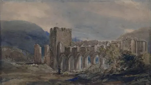 Llanthony Abbey, Monmouthshire, by David Cox