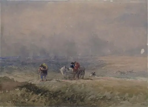 Moorland Scene, Showery Effect, by David Cox