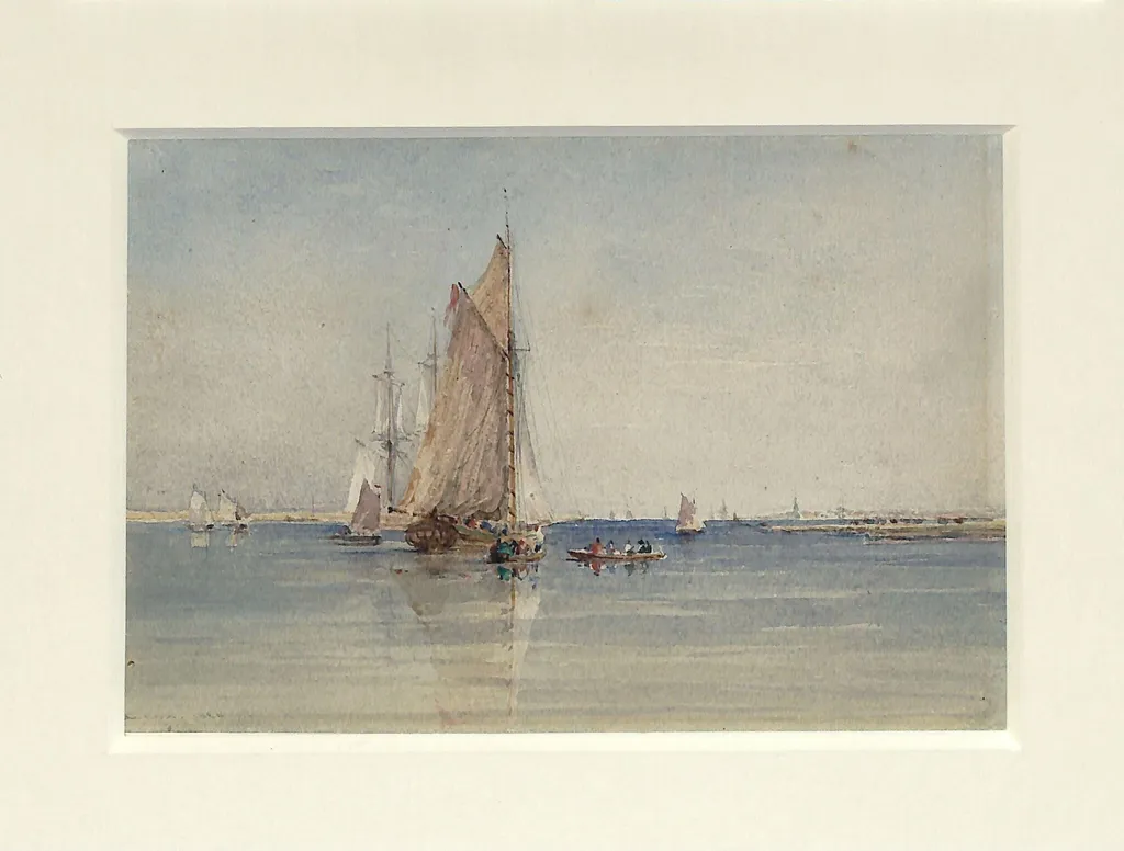 The Thames, Off Gravesend, by David Cox, watercolor, 1820
