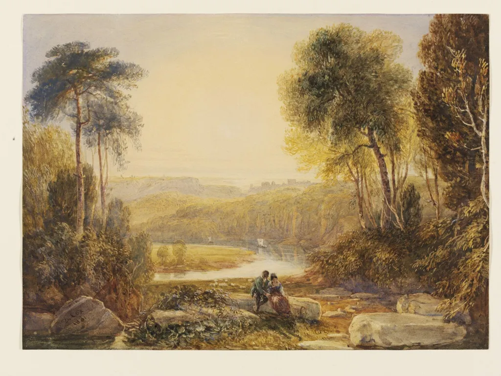 Wyndcliffe on the Wye, by David Cox, watercolor, 1831