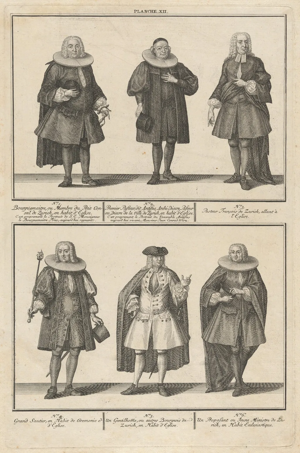 Costumes of the Men of the Reformed Church, by David Herrliberger, ink, 1751