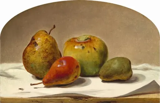 Three Pears and an Apple, by David Johnson