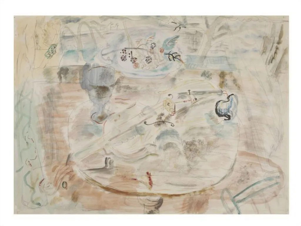 The Violin, by David Jones, watercolor, 1932