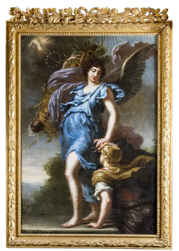 Konung Karl XI:s skyddsängel. Allegori, by David Klöcker Ehrenstrahl, oil, 1668