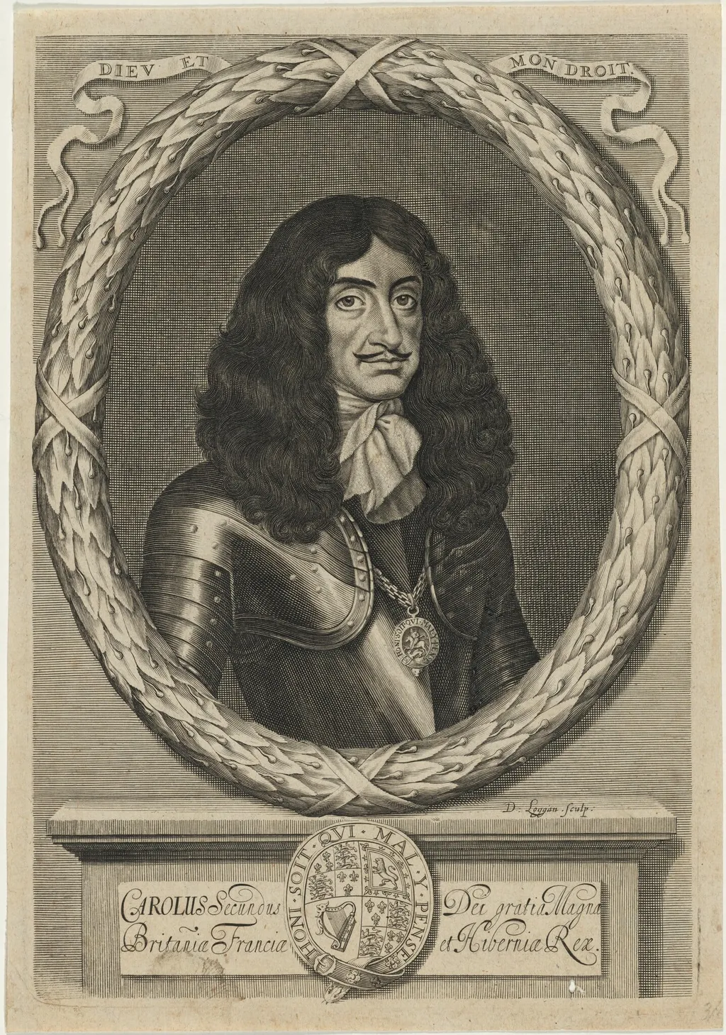 Charles II, by David Loggan, ink, 1668