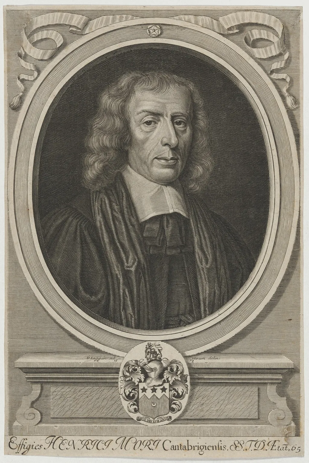 Henry More, Platonist and Theologian, by David Loggan, ink, 1679