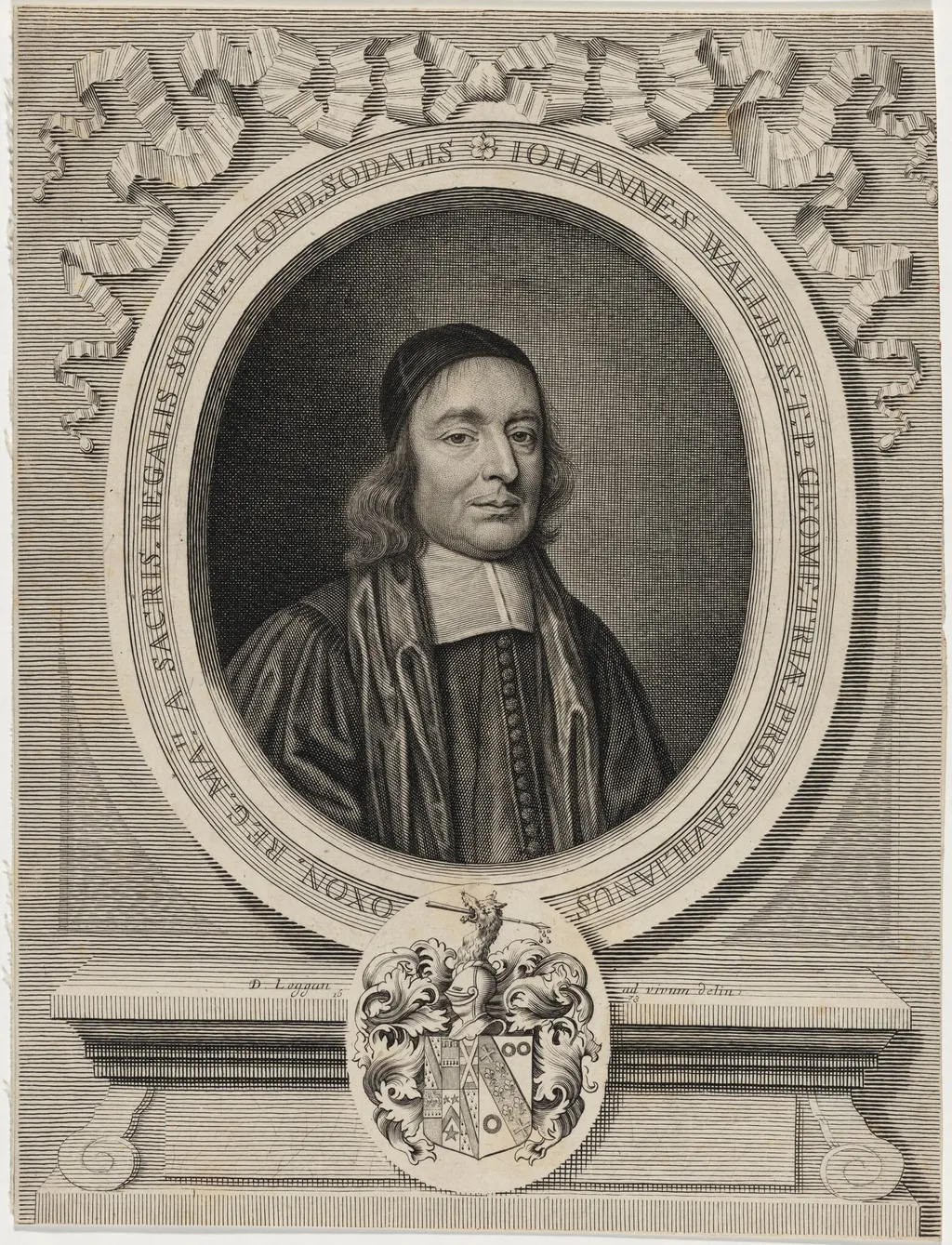 John Wallis, Mathematician, by David Loggan, ink, 1578