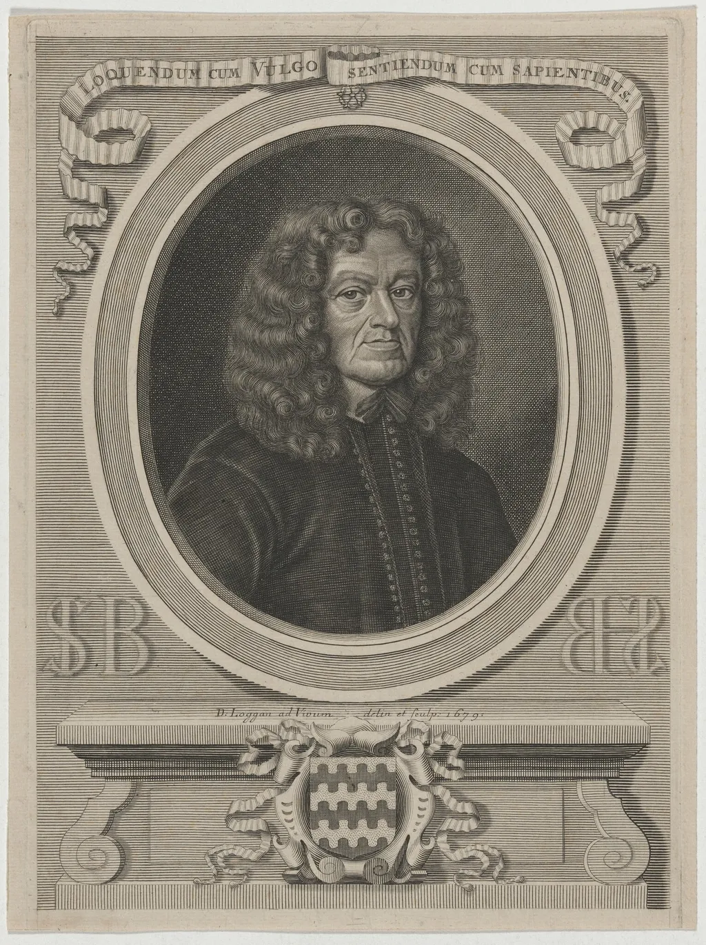 Sir Henry Blount, Traveller, by David Loggan, ink, 1679