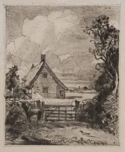 Cottage in a Cornfield, by David Lucas