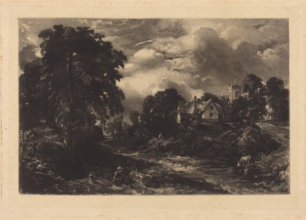 Glebe Farm (b), by David Lucas, ink, 1831