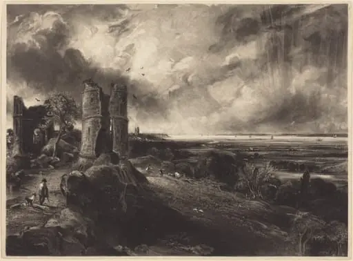 Hadleigh Castle (Large Plate), by David Lucas