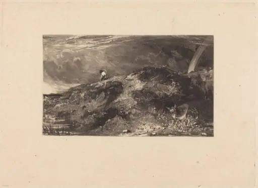 Hampstead Heath, with St. Paul's in the Distance (Vignette), by David Lucas