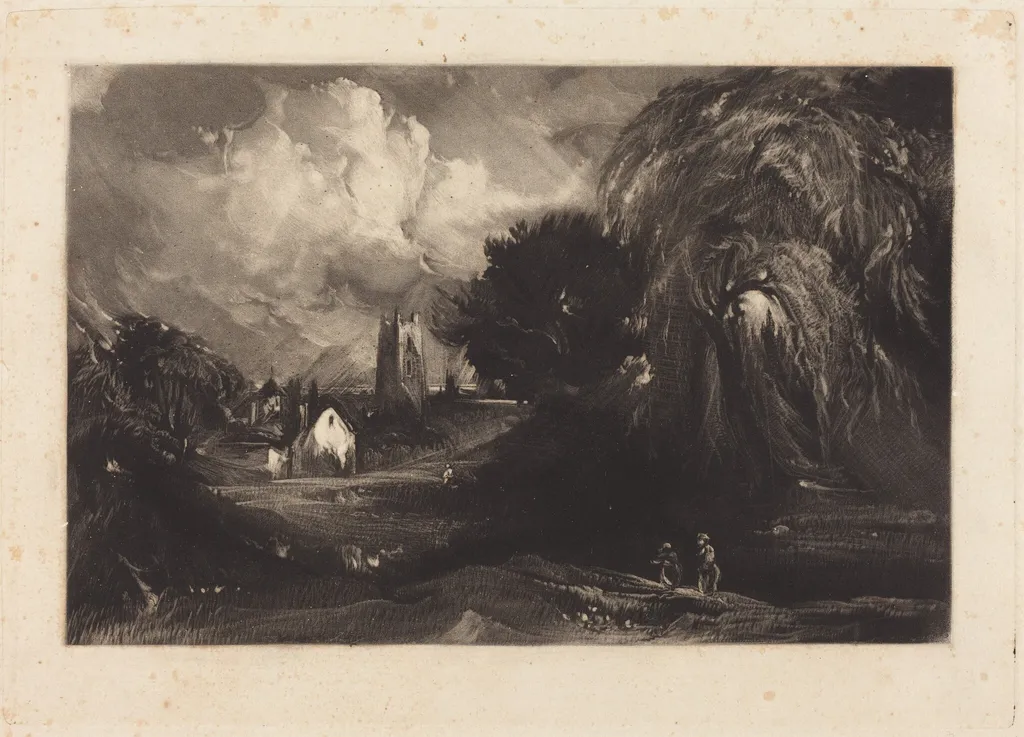 Stoke-by-Neyland, by David Lucas, ink, 1829