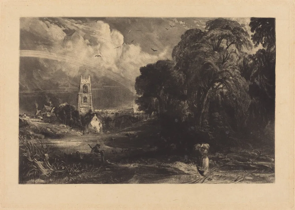 Stoke-by-Neyland, by David Lucas, ink, 1829