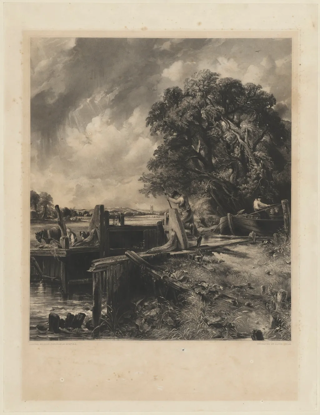 The Lock, by David Lucas, ink, 1832