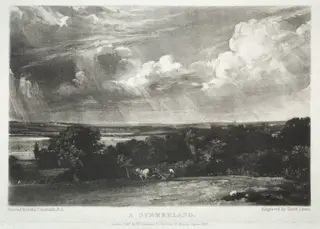 Various Subjects of Landscape, Characteristic of English Scenery from Pictures Painted by John Constable, R.A.: A Summerland, by David Lucas, 1831