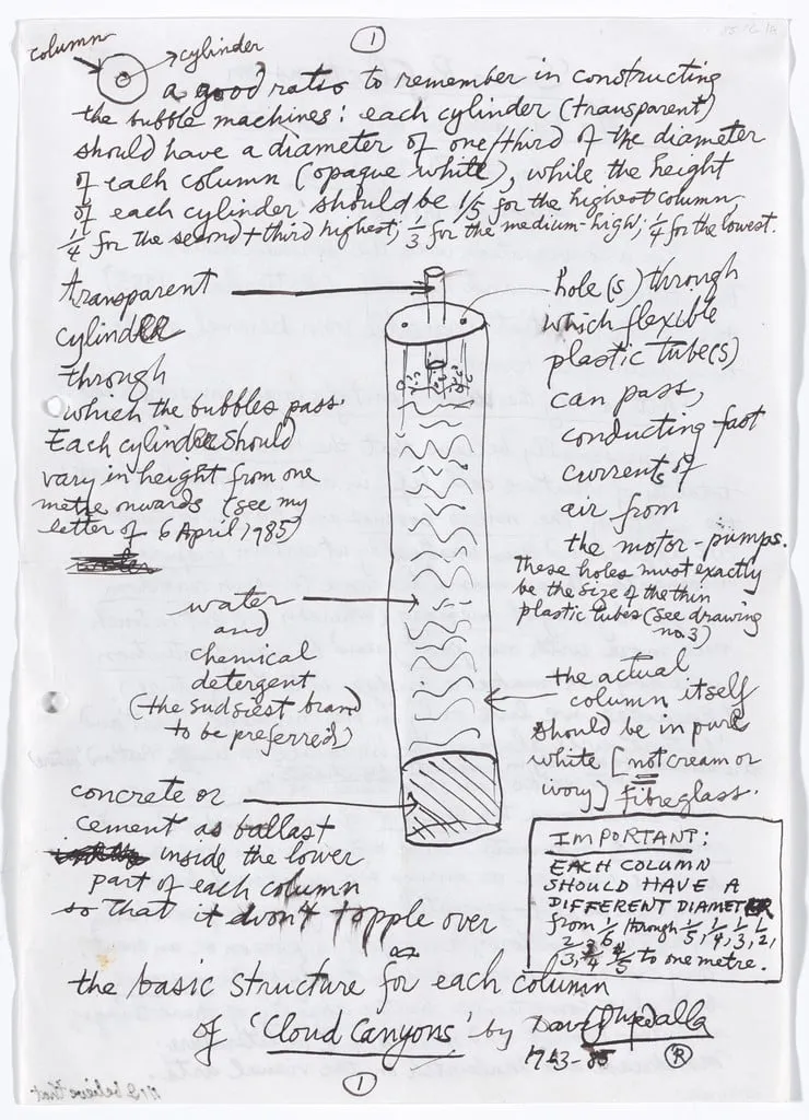 Untitled, by David Medalla, ink, 1974
