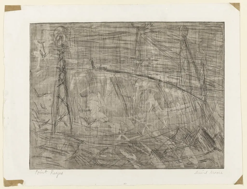 Untitled, by David Moore, ink, 1952
