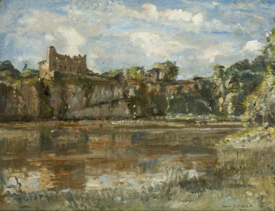 Chepstow Castle, by David Muirhead, oil, 1925