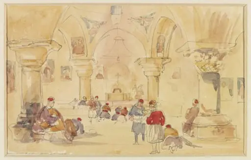 Chapel of St. Helena, Crypt of the Holy Sepulchre, Jerusalem, by David RA Roberts