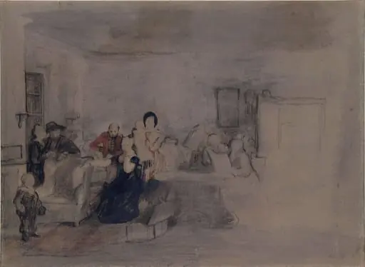 A Sketch for "The Reading of the Will", by David RA Wilkie