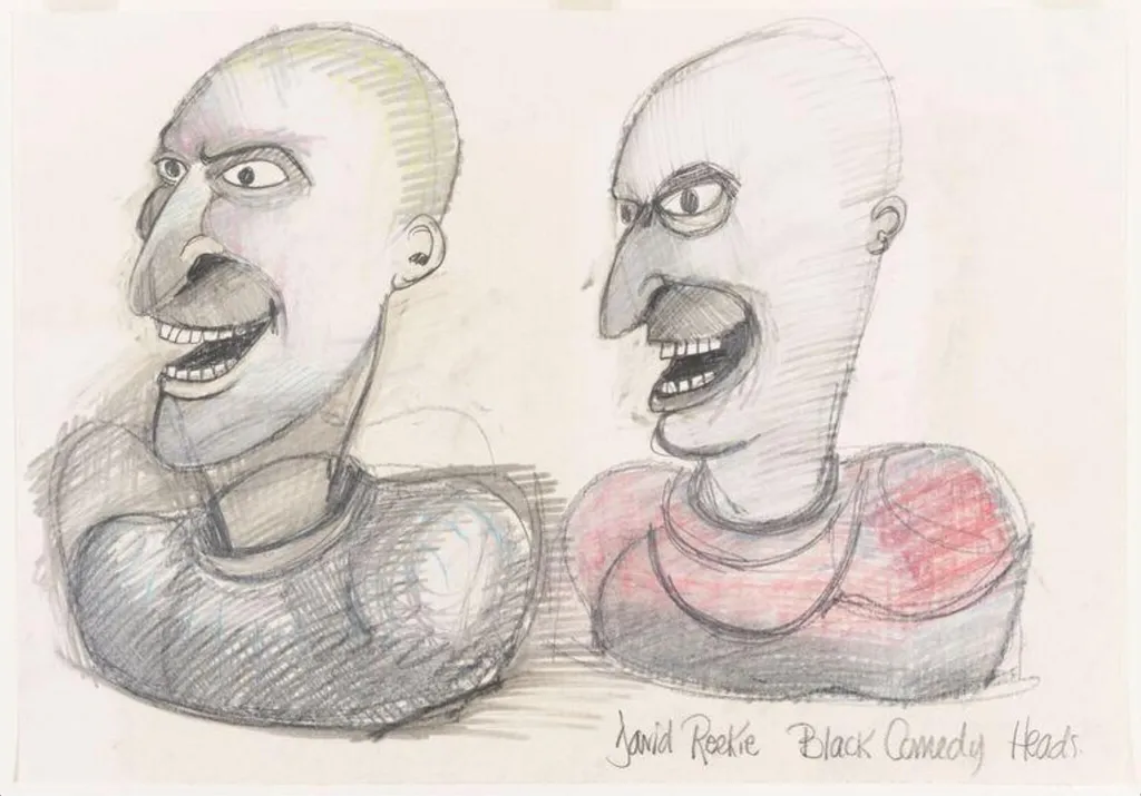 Black Comedy Heads, by David Reekie, 1993
