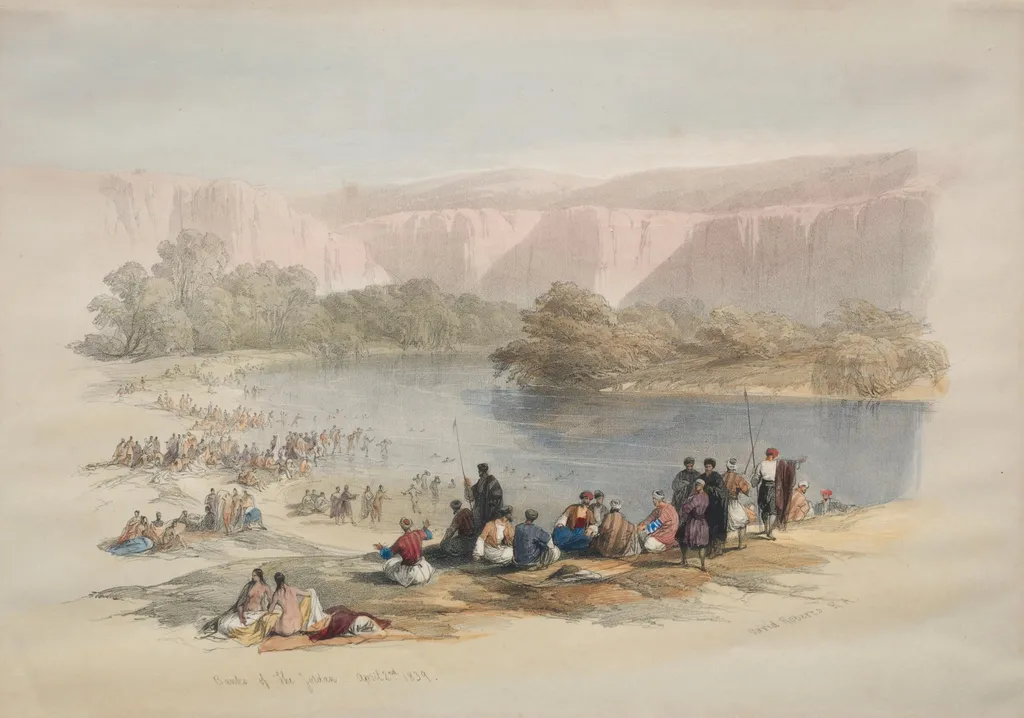 Banks of the Jordan, by David Roberts, 1839