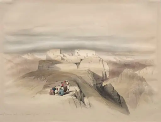 Christian and Mahomedan Chapels on the Summit of Sinai, by David Roberts