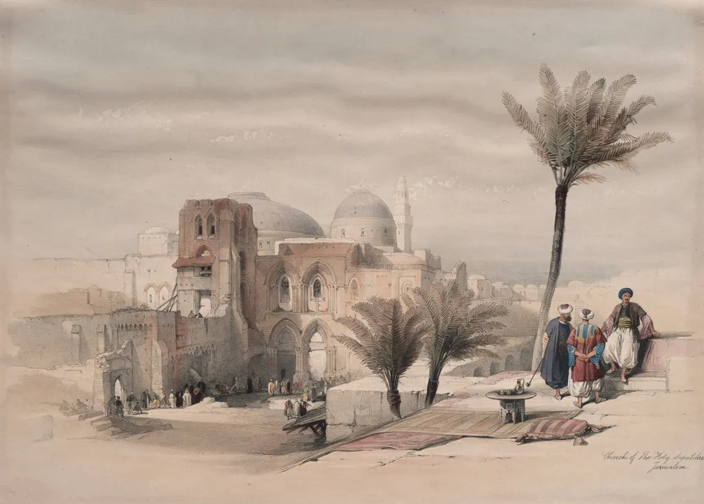 Church of the Holy Sepulchre, Jerusalem, by David Roberts, 1839