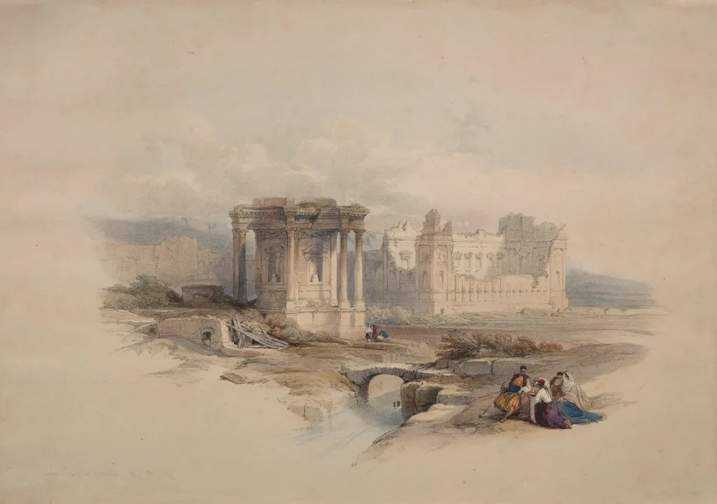 Circular Temple at Baalbec, by David Roberts, 1839
