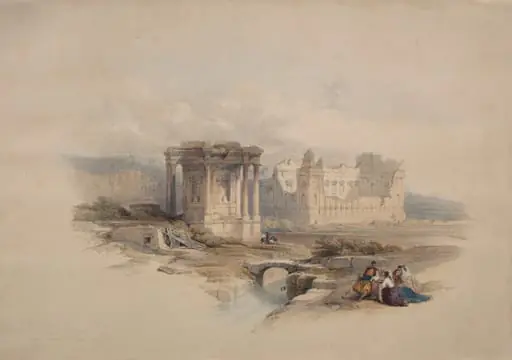 Circular Temple at Baalbec, by David Roberts