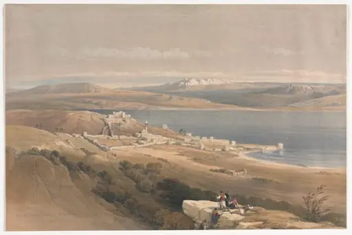 City of Tiberias on the Sea of Galilee, looking towards Hebron, by David Roberts