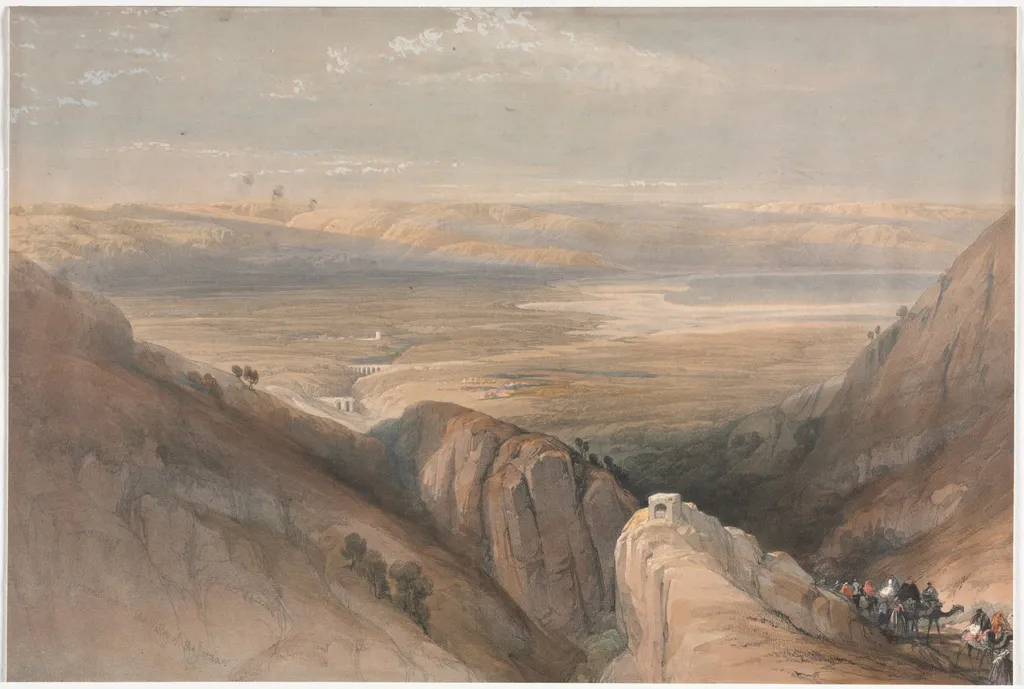 Descent from the Valley of the Jordan, by David Roberts, 1839