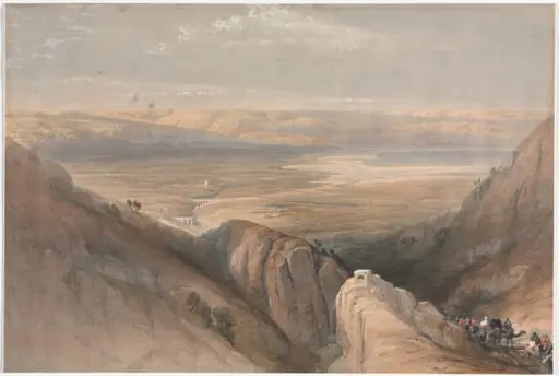 Descent from the Valley of the Jordan, by David Roberts