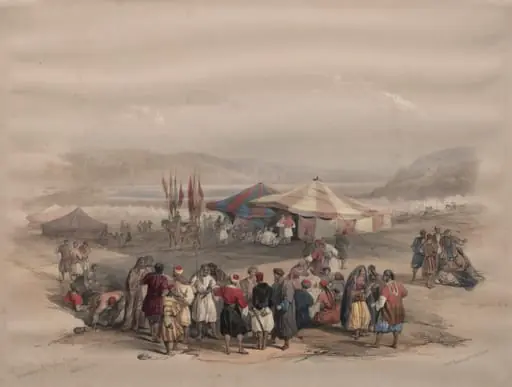 Encampment of Pilgrims, Jericho, by David Roberts