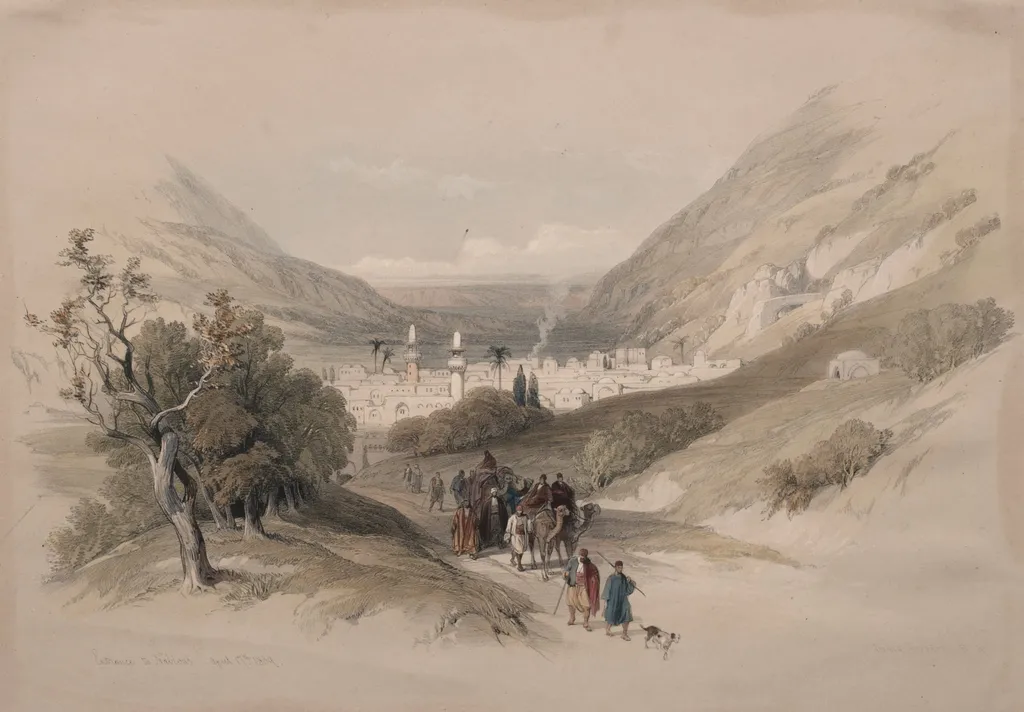 Entrance to Nablus, by David Roberts, 1839