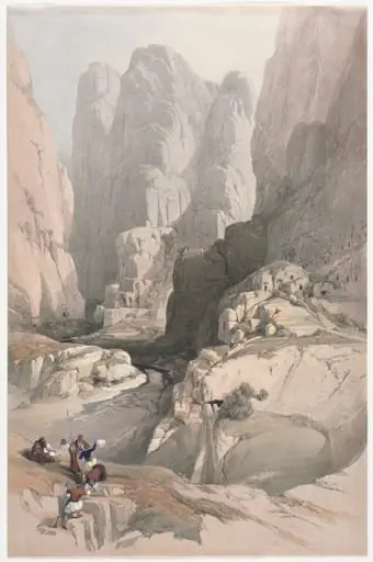 Entrance to Petra, the Theatre, by David Roberts