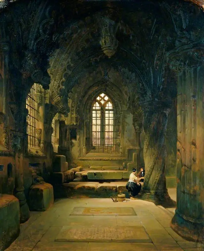 Entrance to the Crypt, Roslin Chapel, by David Roberts