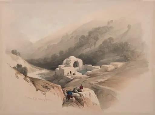 Fountain of Job, Valley of Hinnom, by David Roberts