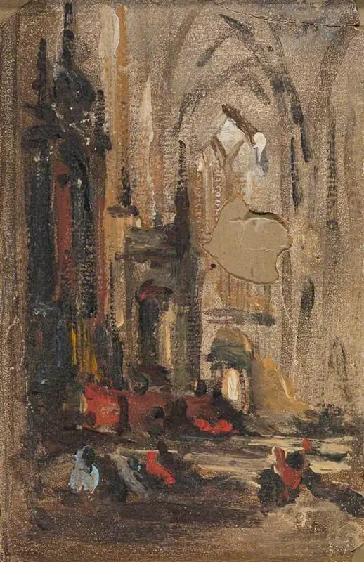 Interior of Milan Cathedral, by David Roberts