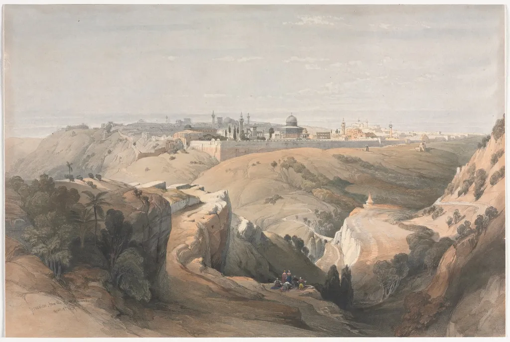 Jerusalem from the Mount of Olives, by David Roberts, 1839